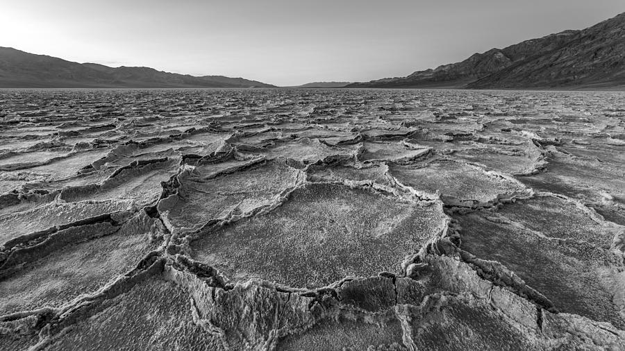 Badwater salt formation in Black and White Photograph by Pierre Leclerc Photography