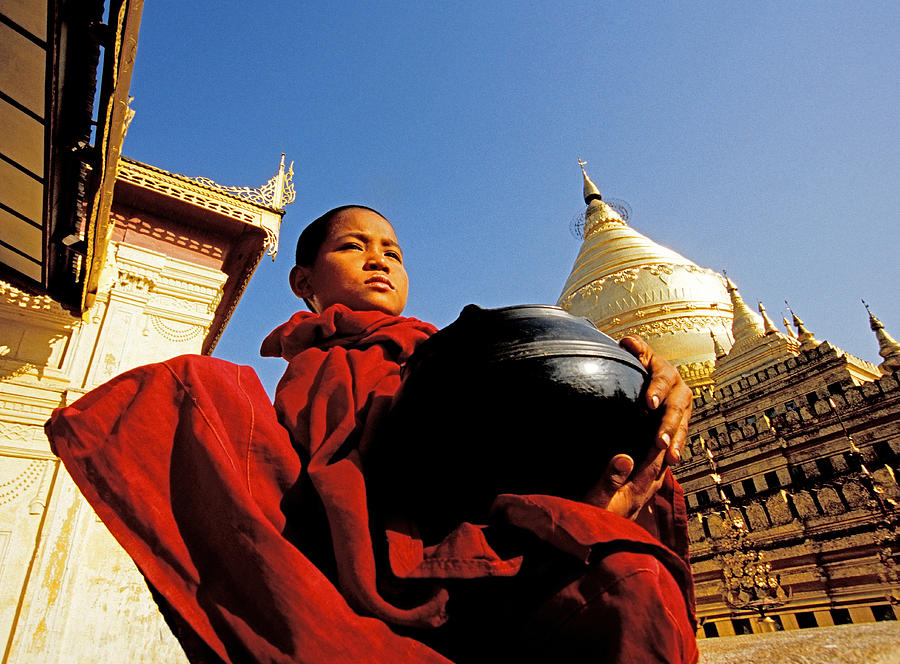 Bagan novice monk Photograph by Dennis Cox