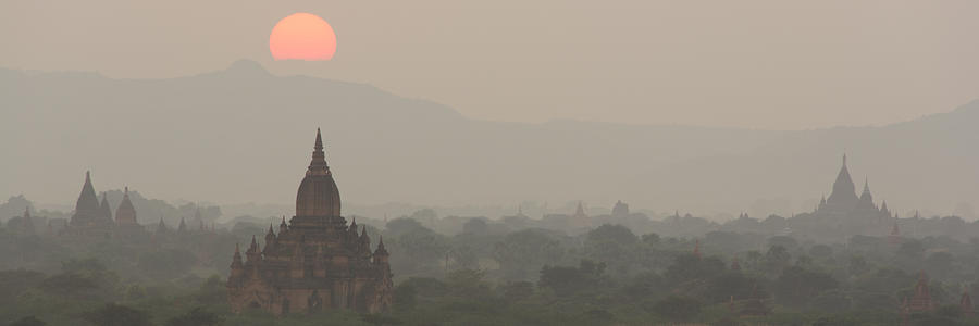 Sunset Photograph - Bagan Sunrise 5 by BJ Graf