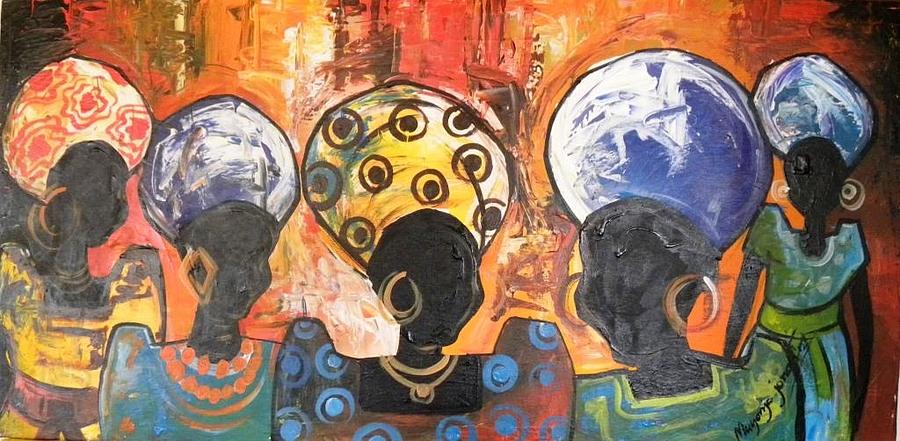 Baganda Women Painting by Muyonjo - Fine Art America