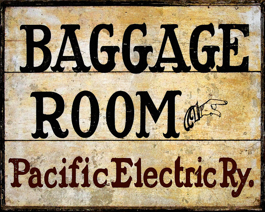 Train Photograph - Baggage Room by Timothy Bulone