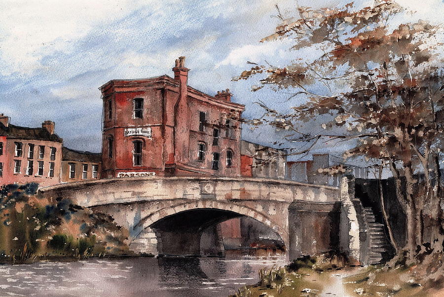 Val Byrne Painting - Baggot Street Bridge Dublin by Val Byrne