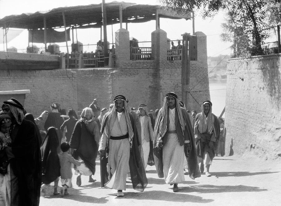 Vintage Photograph - Baghdad Steet Scene by Underwood Archives