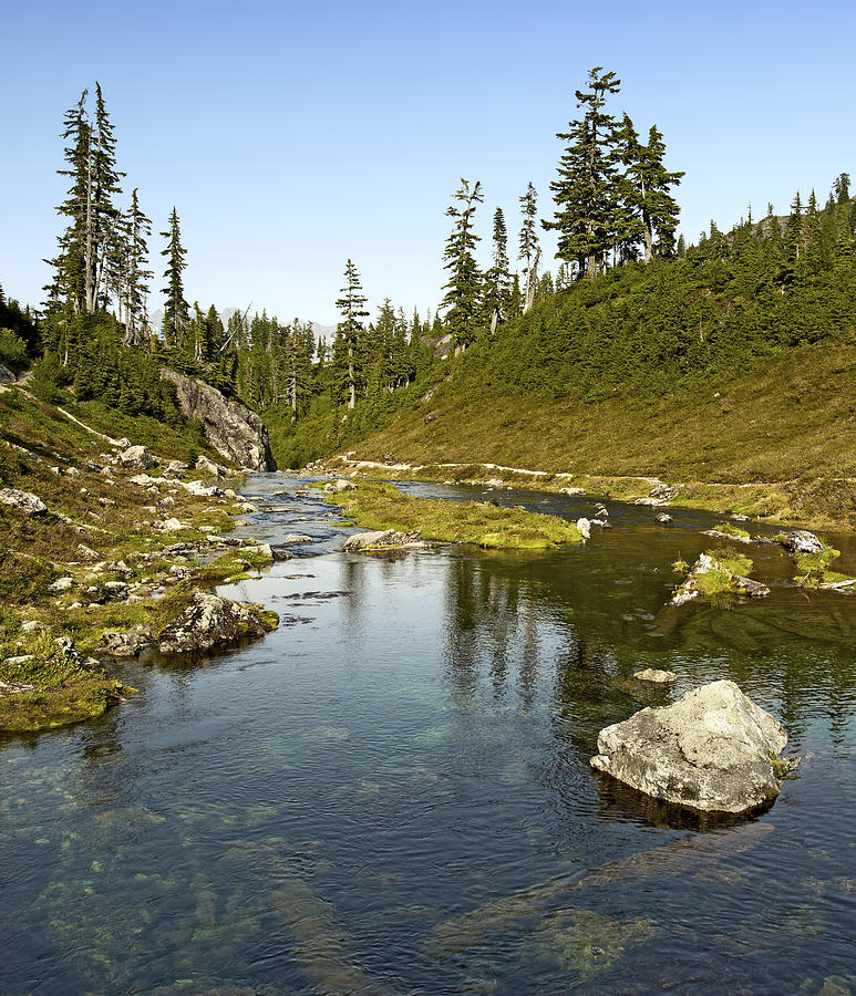 Bagley Photograph - Bagley Lake in Mt. Baker  Snoqualmie National Forest by Brendan Reals