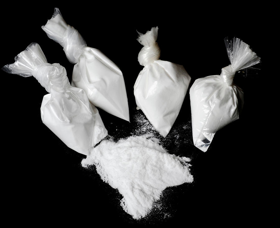 Drug Photograph - Bags Of Cocaine by Public Health England