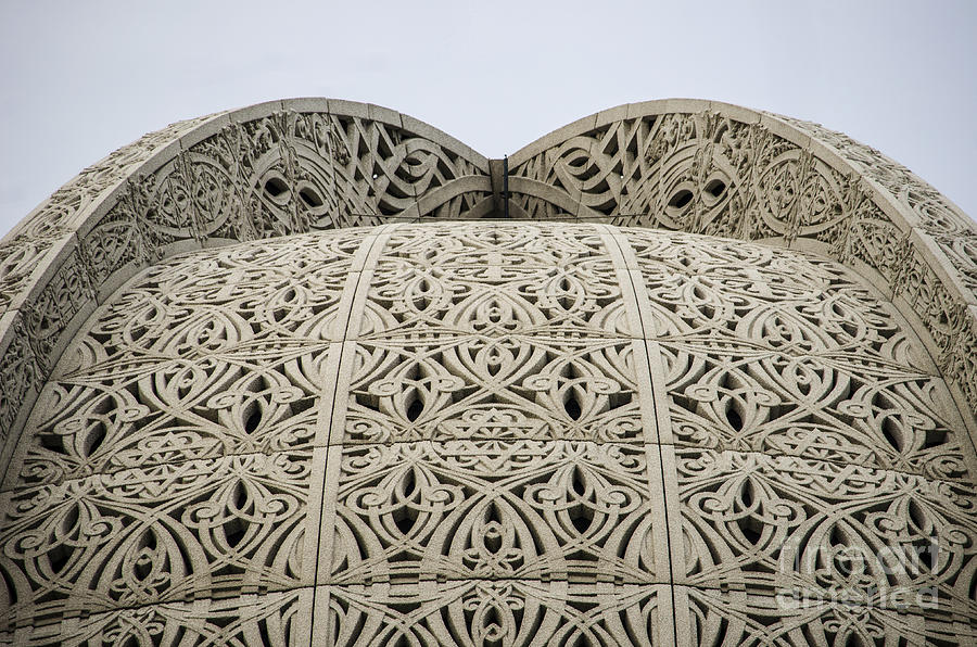 Architecture Photograph - Bahai House of Worship Roof Detail Wilmette Illinois by Deborah Smolinske