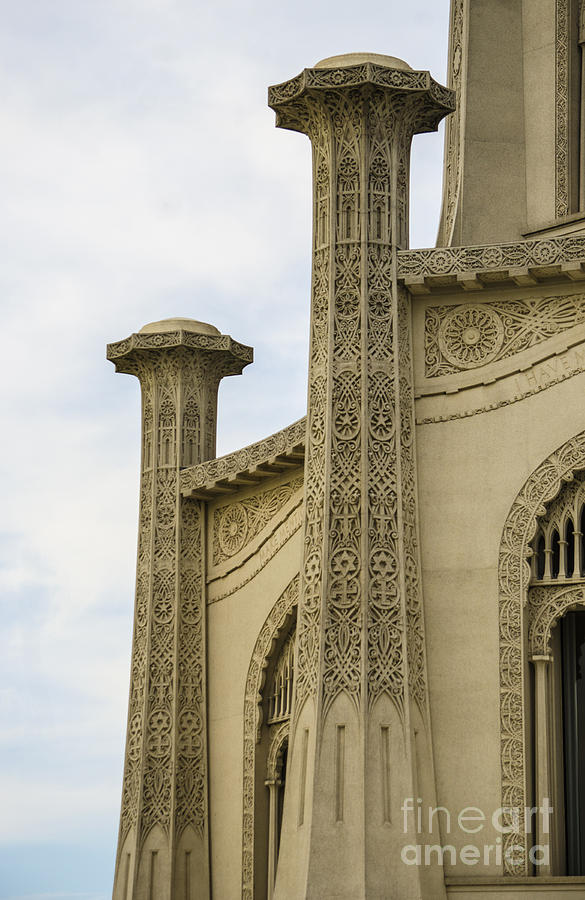 Bahai House of Worship Towers Detail Wilmette Illinois Photograph by Deborah Smolinske