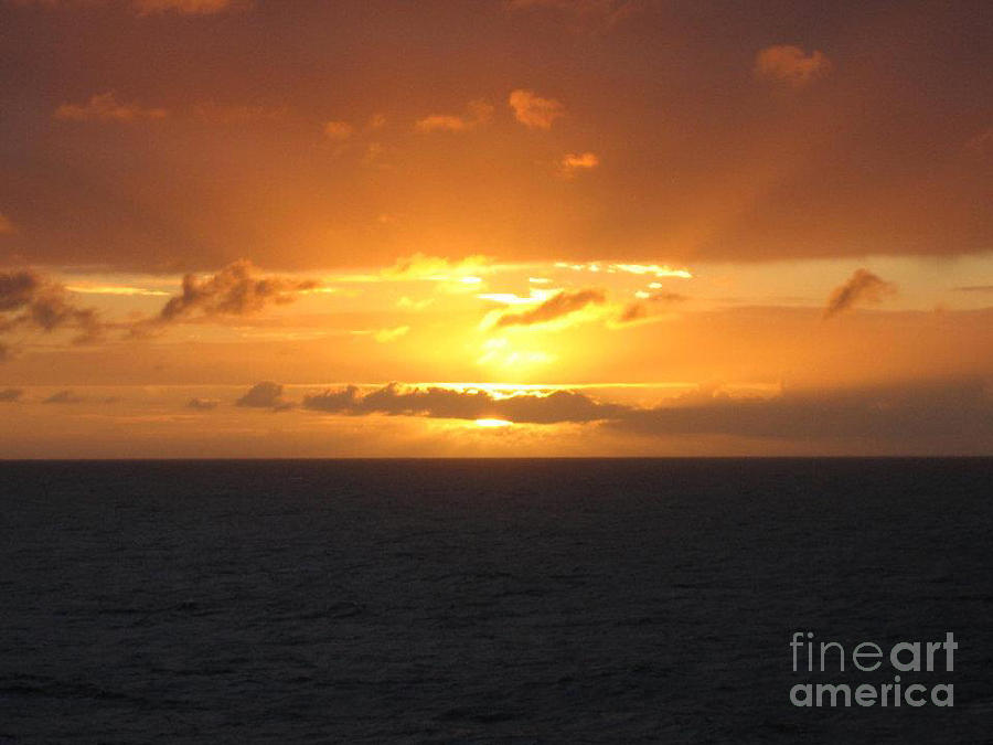 Sunset Photograph - Bahamas Ocean Sunset by John Telfer
