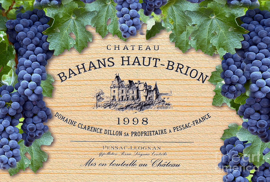 Grape Photograph - Bahans Haut Brion by Jon Neidert