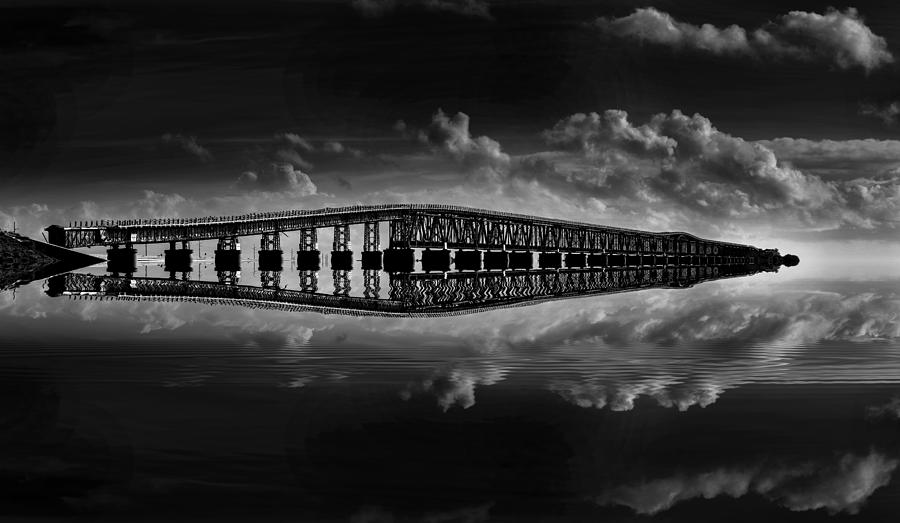 Bahia Honda Bridge Reflection Photograph by Kevin Cable