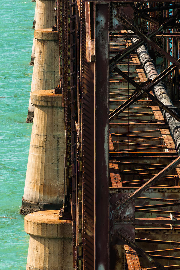 Bridge Photograph - Bahia Honda Steel and Concrete by Ed Gleichman