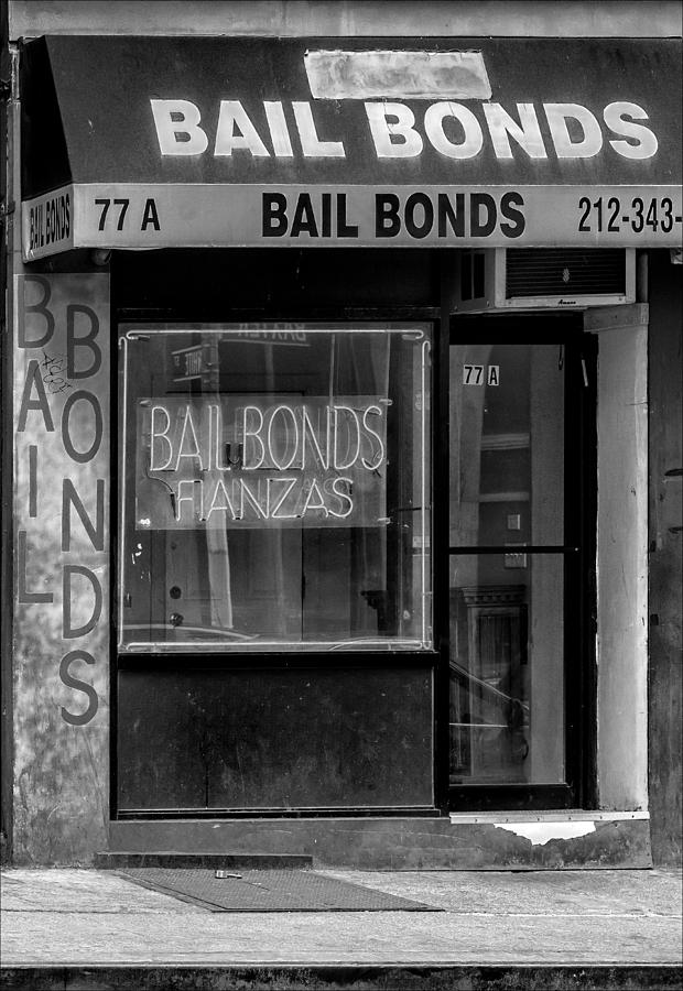 Bail Bonds Photograph - Bail Bond Store Front NYC by Robert Ullmann