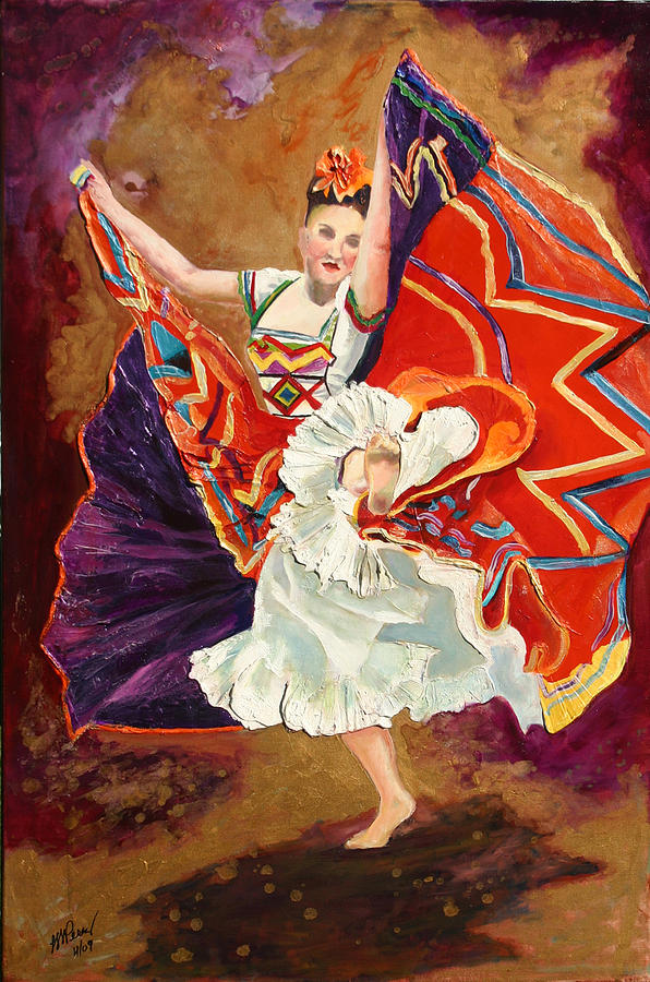 Folklorico Painting - Bailarina by Luz Perez