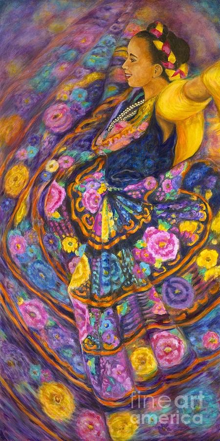 Mexican Painting - Baile en Las Flores  by Pat Haley
