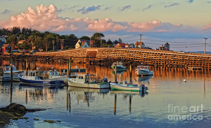Bailey Island Bridge at Sunset Photograph by Patrick Fennell