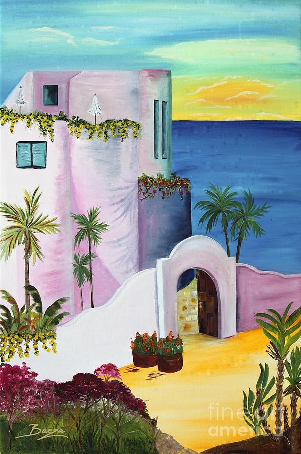 Flower Painting - Bajas edge by Christine Baeza