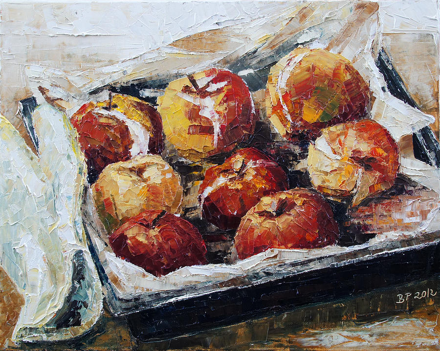 Baked Apples Painting by Barbara Pommerenke