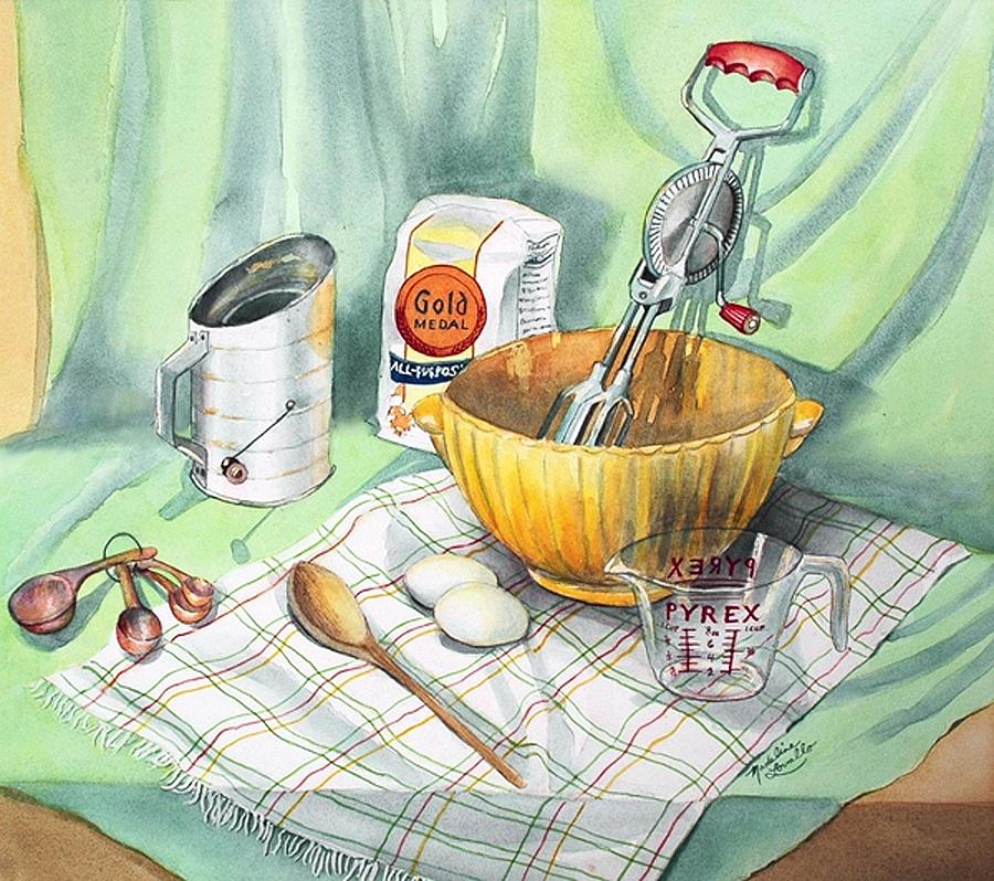 Bakers Still Life Painting by Madeline  Lovallo