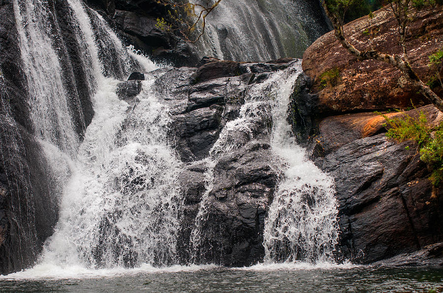 Bakers Waterfall at Horton Plains Park. Sri Lanka Photograph by Jenny Rainbow