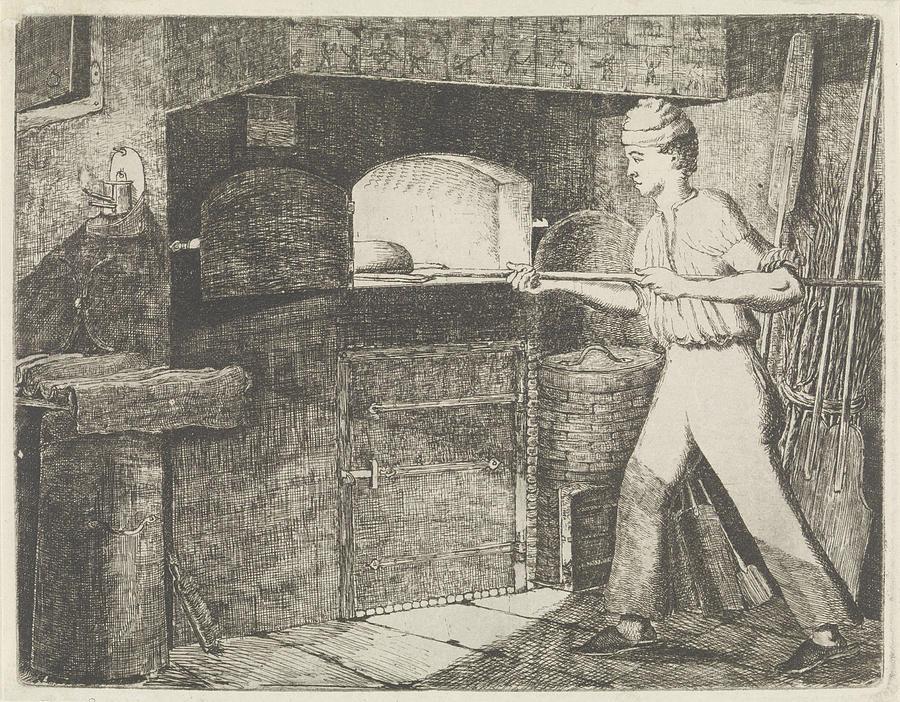 Bread Drawing - Bakery, Eberhard Cornelis Rahms by Eberhard Cornelis Rahms