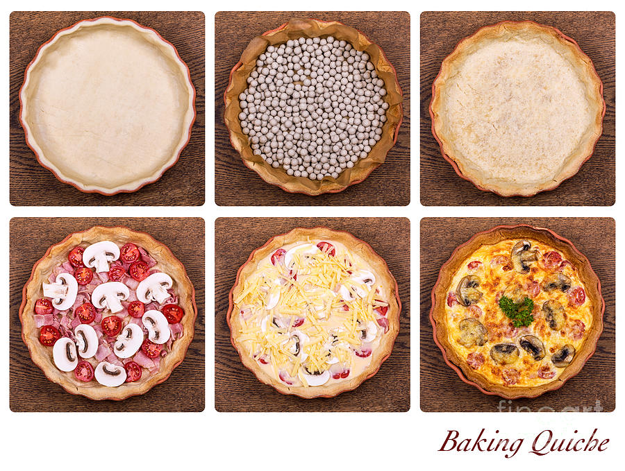 Cheese Photograph - Baking quiche by Jane Rix