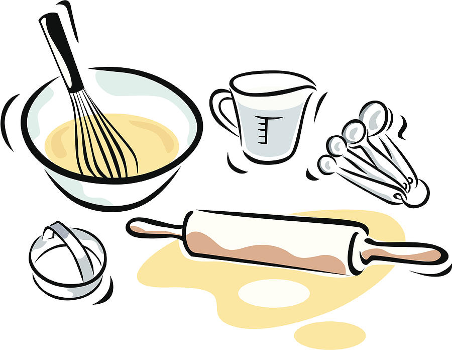 Baking Supplies Drawing by Kwaggy