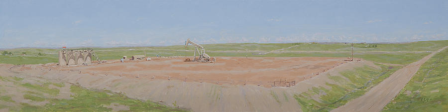 Bakken Oilfield North Dakota Painting By Galen Cox Fine Art America