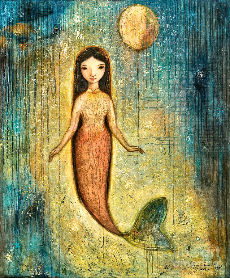 Mermaid Painting - Balance by Shijun Munns
