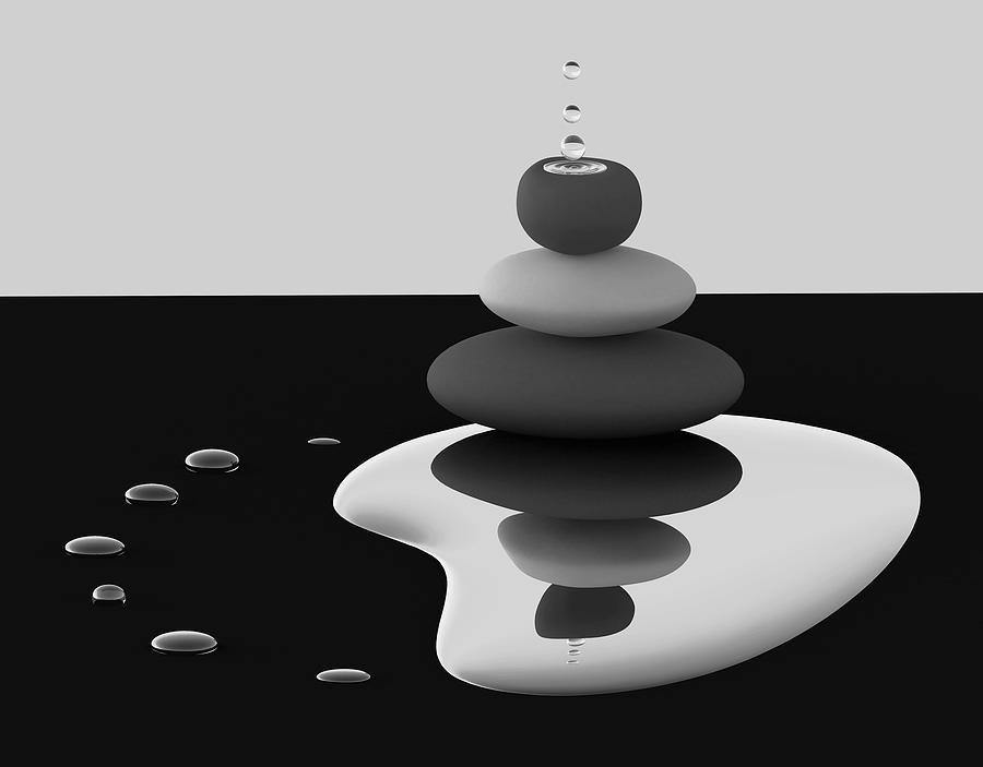 Pebbles Photograph - Balanced Drops by Antonyus Bunjamin (abe)
