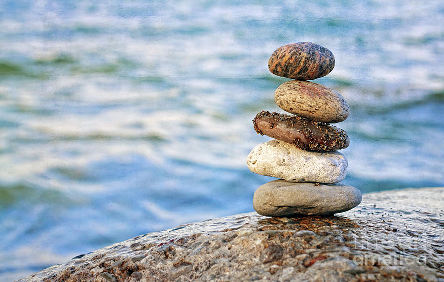 Balanced Pebbles Photograph by Charline Xia