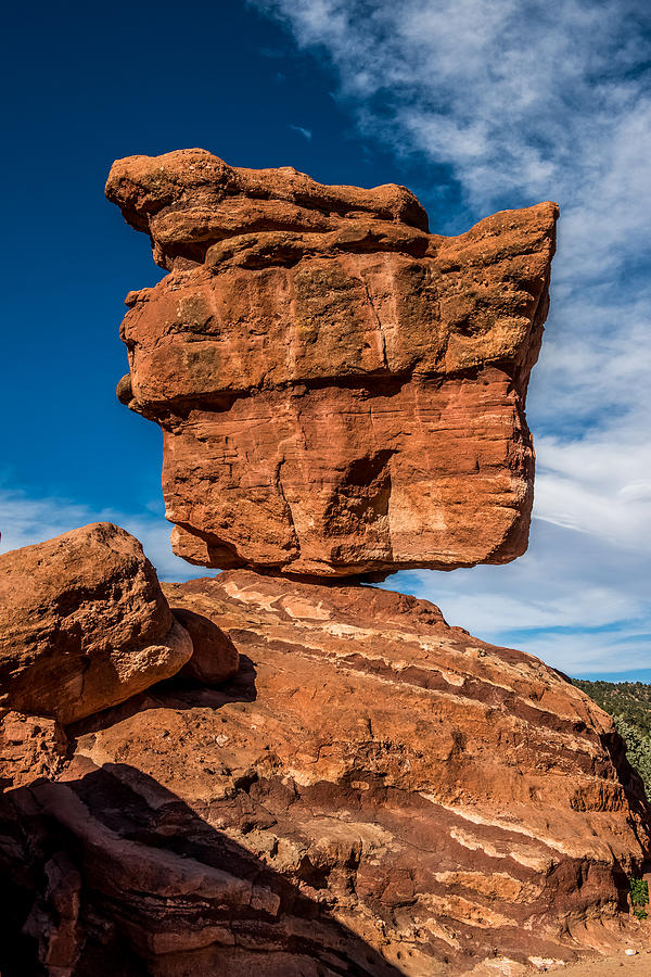 Colorado Springs Photograph - Balanced rock garden of the gods by Paul Freidlund