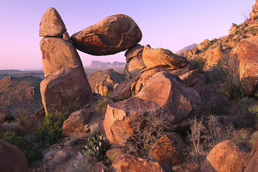 Balanced Rock In The Grapevine Photograph by Tim Fitzharris