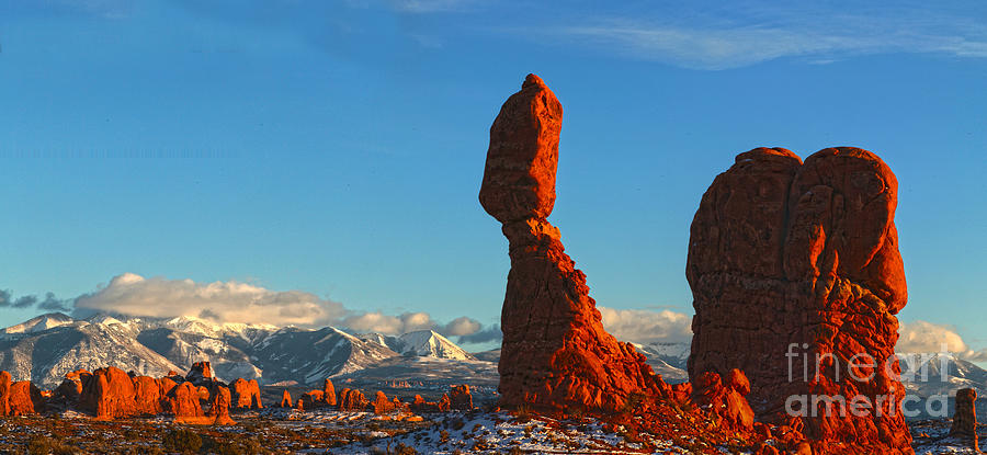 Balanced Rock Sunset Panorama Photograph by Adam Jewell