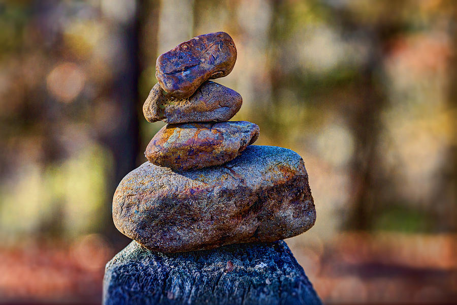 Landscape - Rocks - Balancing Act Photograph by Barry Jones