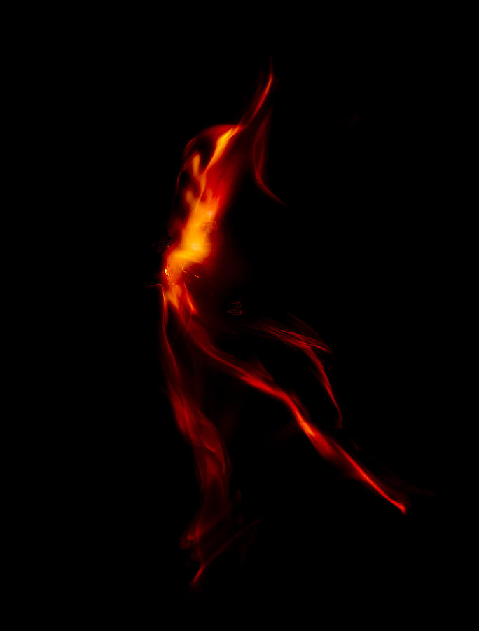 Red Flames Photograph - Balance by Steven Poulton