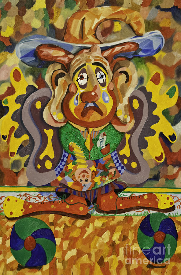 Balancing Clown Painting by James Lavott