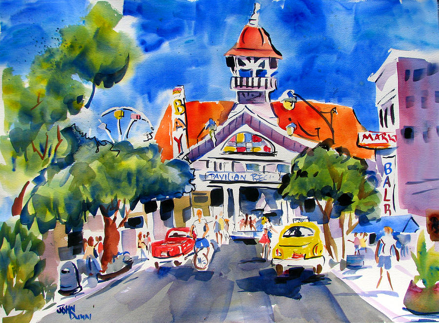 Balboa Pavilion  Painting by John Dunn
