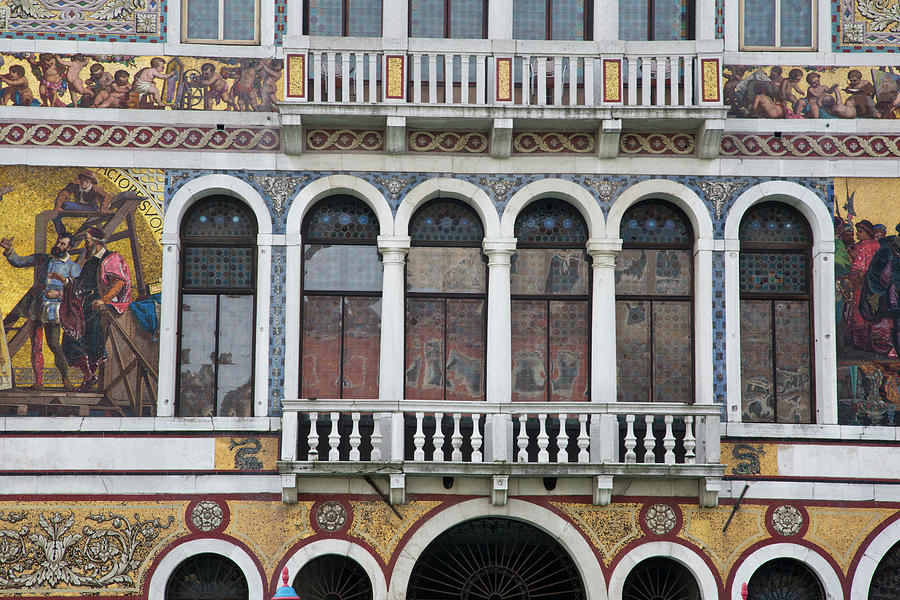 City Photograph - Balcony And Mosaics Along The Grand by Darrell Gulin