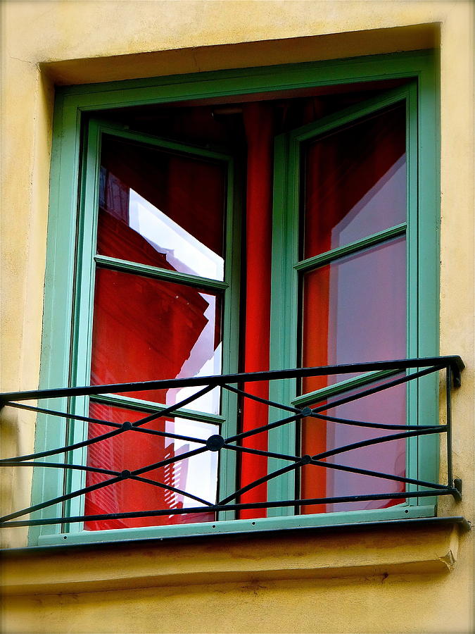 Balcony In Red Photograph by Ira Shander