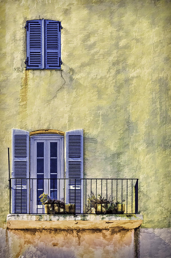 Blue Shutters Photograph by Maria Coulson