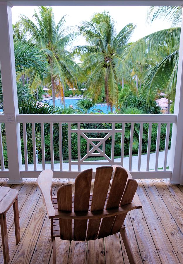 Balcony View Florida Keys Photograph by Jane Girardot