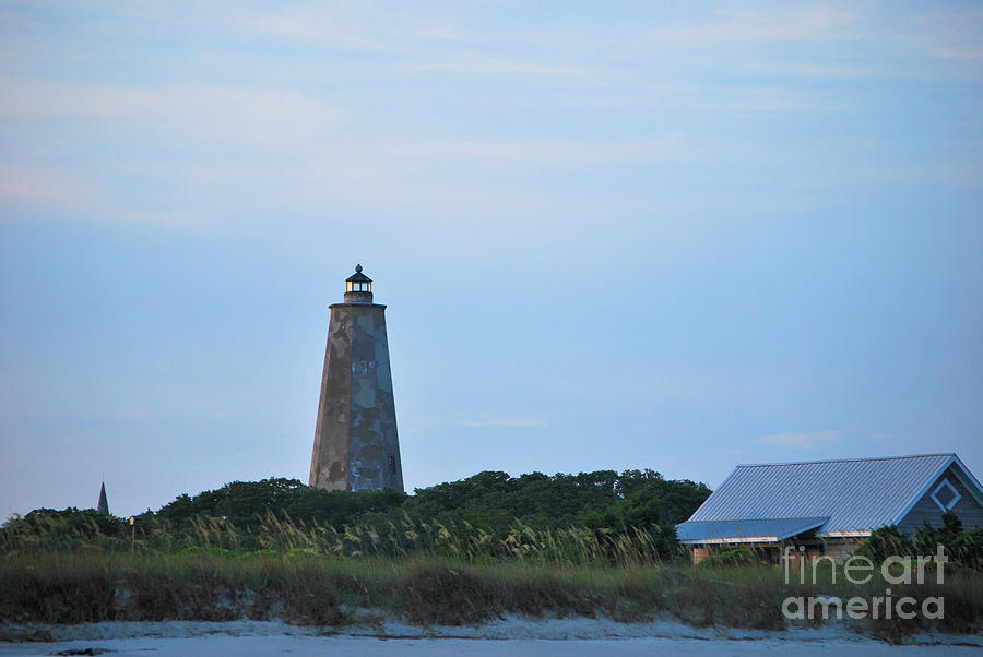 Duck Photograph - Bald Head Lighthouse View from The Water by Bob Sample