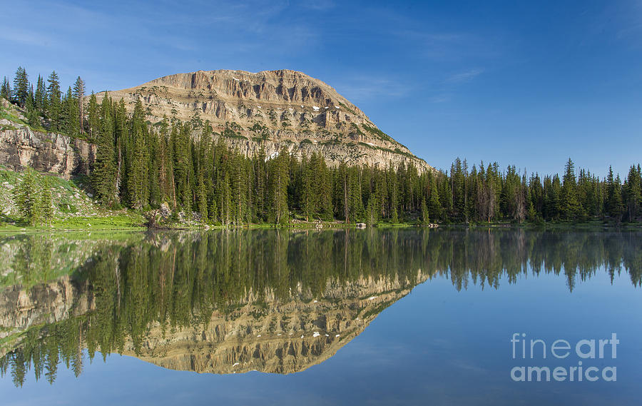 Bald Mountain Reflection Photograph by John Blumenkamp