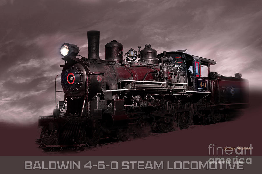Baldwin 4-6-0 Steam Locomotive Photograph