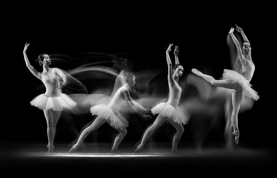 Black And White Photograph - Balerina Art Wave by Antonyus Bunjamin (abe)