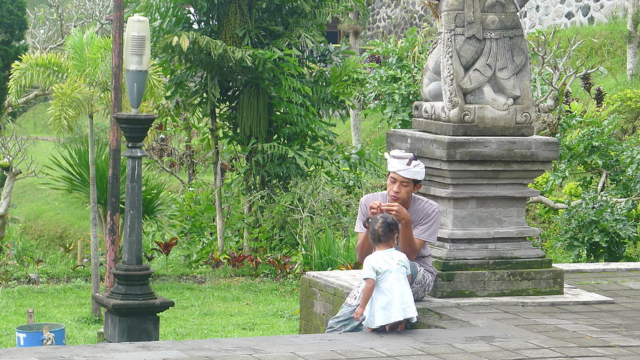 Bali - Father and Daughter Photograph by Nora Boghossian
