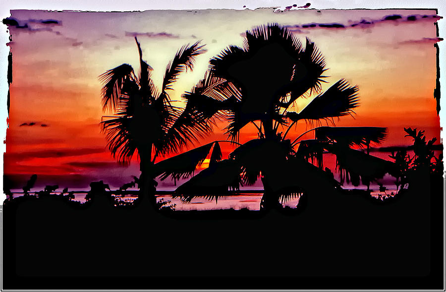 Bali Sunset polaroid transfer  Photograph by Steve Harrington