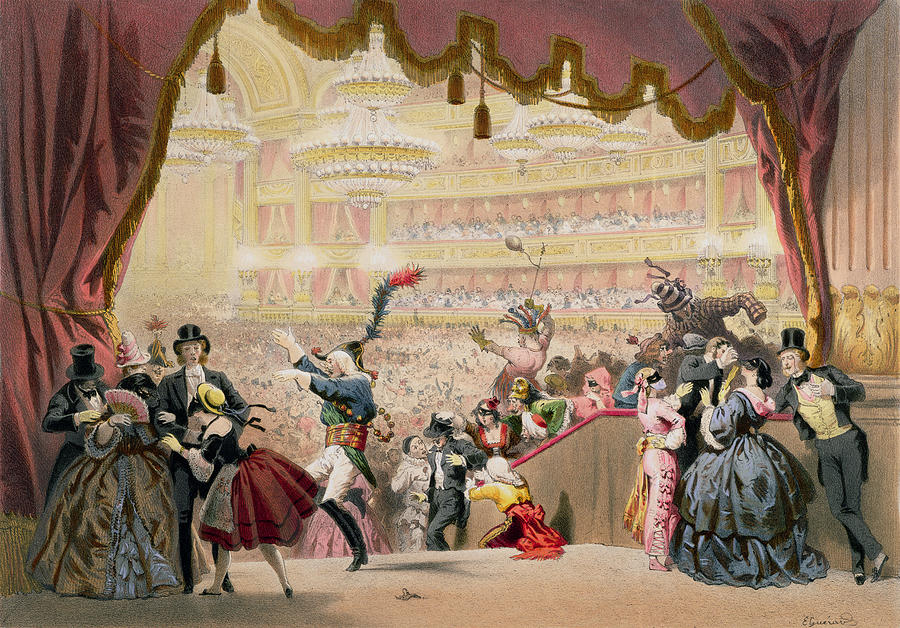 Ball At The Opera Painting by Eugene Charles Francois Guerard