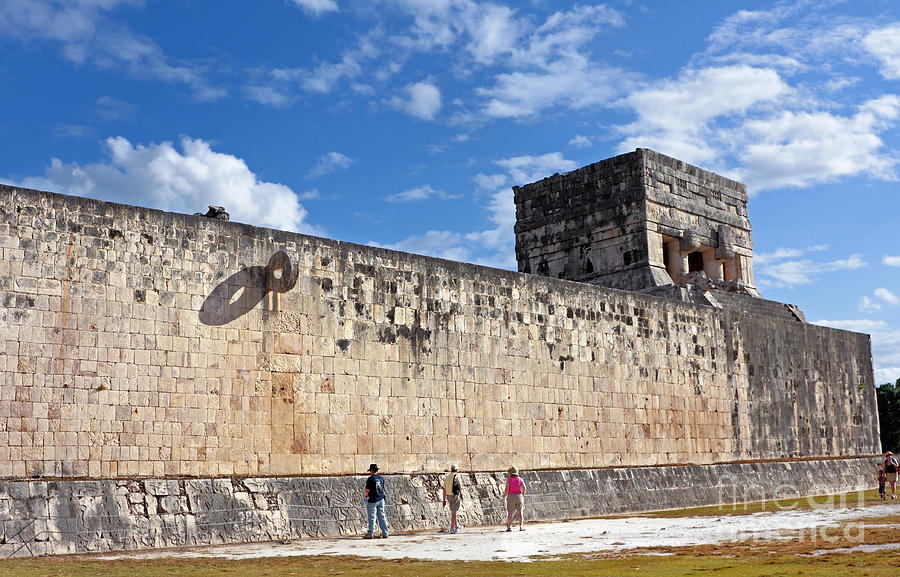 Ball Court Wall in Chichen Itza Photograph by Charline Xia