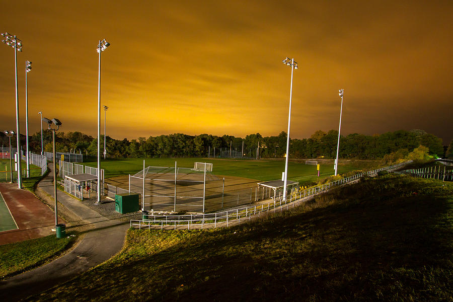 Ball field at Night Photograph by Brian MacLean